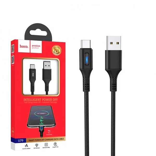 Hoco Smart Power Off Charging Data Cable, Type-C Model: U79 C